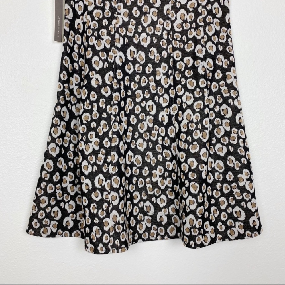 NWT Anthropologie Current Air Leopard Metallic Shimmer Fit & Flare Dress Small - Picture 5 of 10